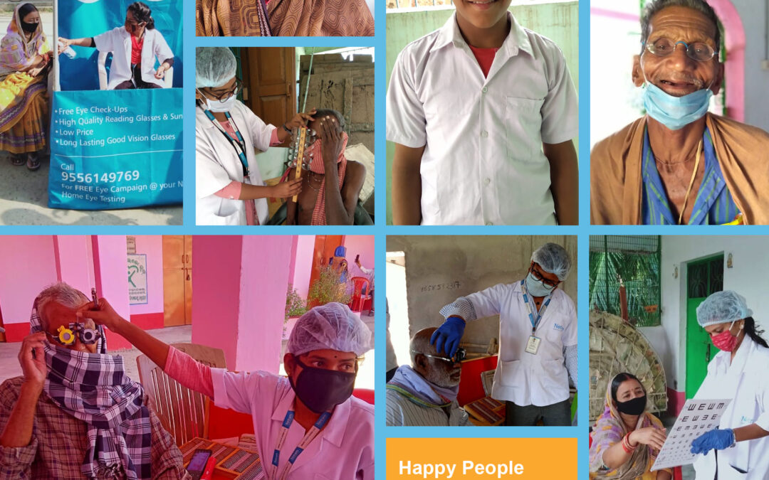 Happy People After Getting Checked Up and Receiving Spectacles from Our Outreach Team