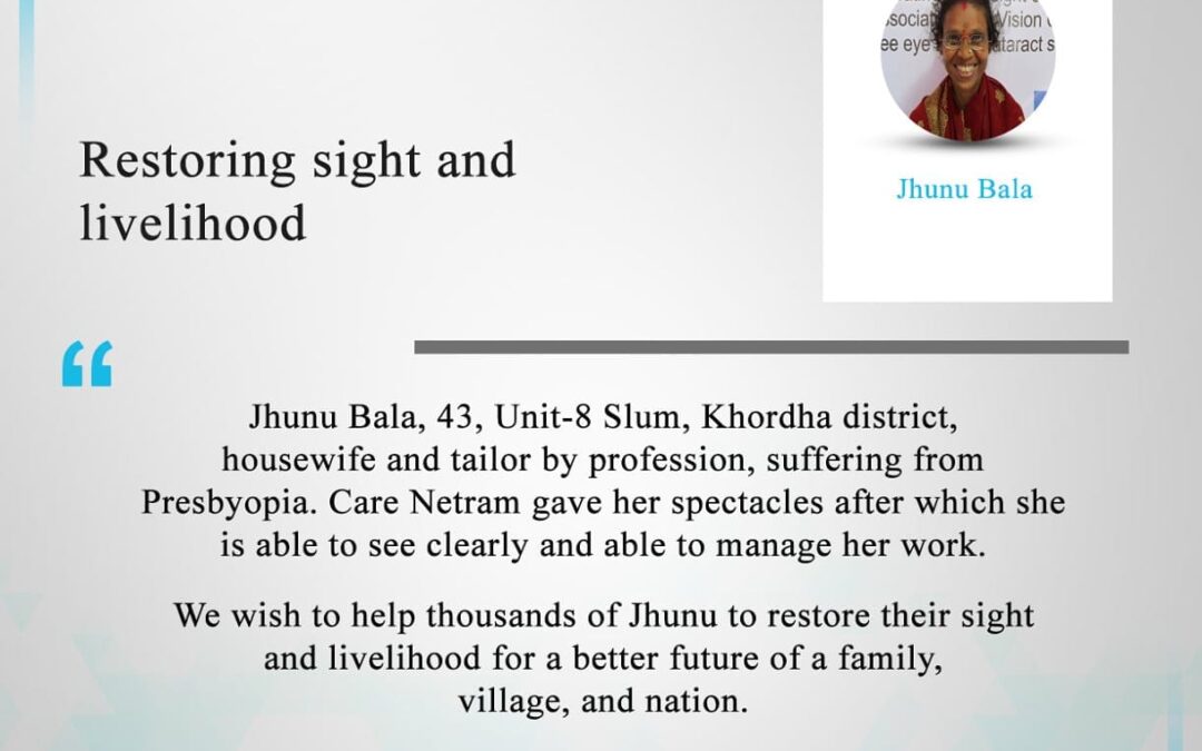 Restoring Sight And Livelihood