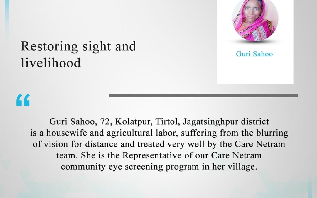 Restoring Sight And Livelihood